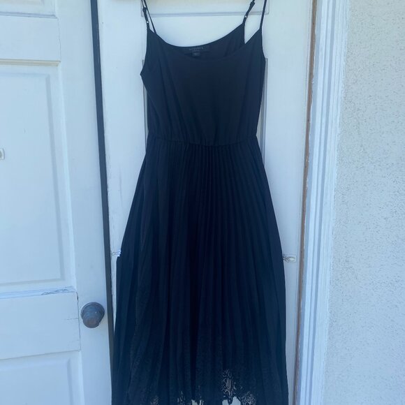 All Saints Lerin Pleated Maxi Dress, with Lace size XS - Picture 3 of 5